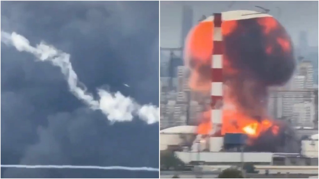 俄烏戰爭｜莫斯科煉油廠爆炸 影片揭俄防空導彈「打自己」