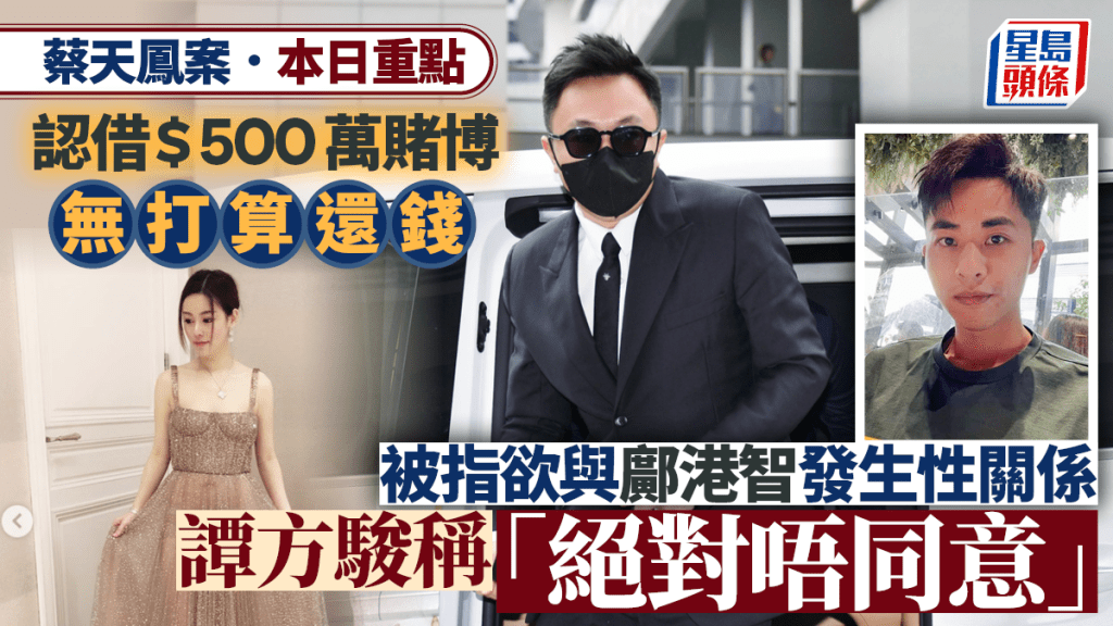 蔡天鳳案・今日重點｜譚方駿認借500萬不打算還 辯方指曾欲與鄺港智發生性關係