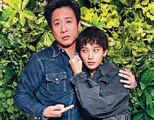 ■阿談和朱康戲中演一對一個願打一個捱的夫妻。