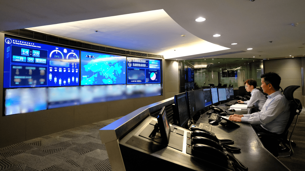 Towngas燃氣網絡調度中心24小時監察全港供氣情況。