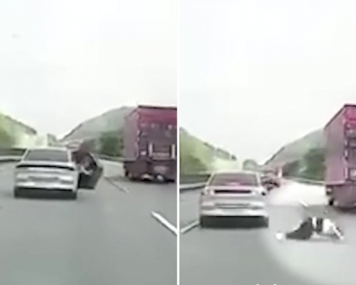 網約車乘客往深圳途中在高速公路墮下。