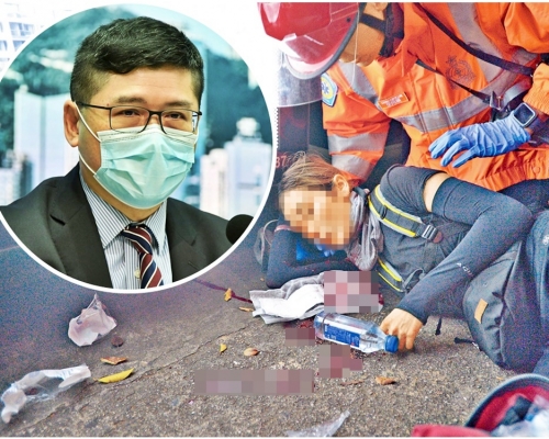 高拔陞(小圖)指已將「爆眼女」的醫療報告交警方。資料圖片