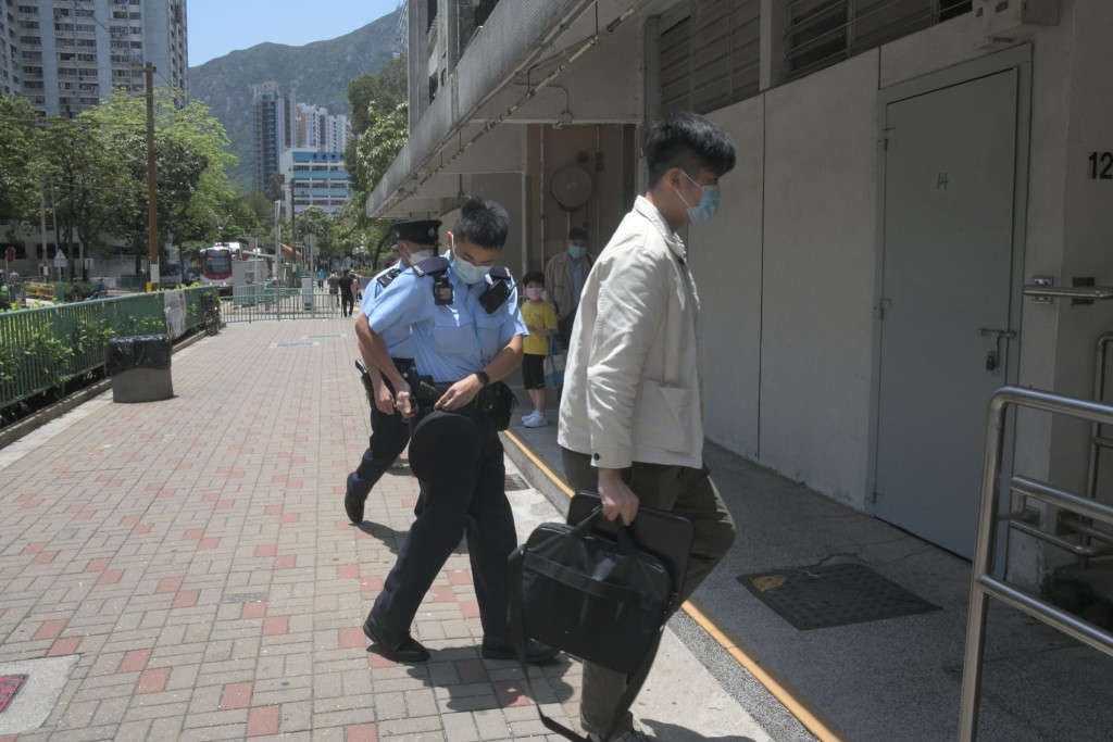 警員到場調查。梁國峰攝