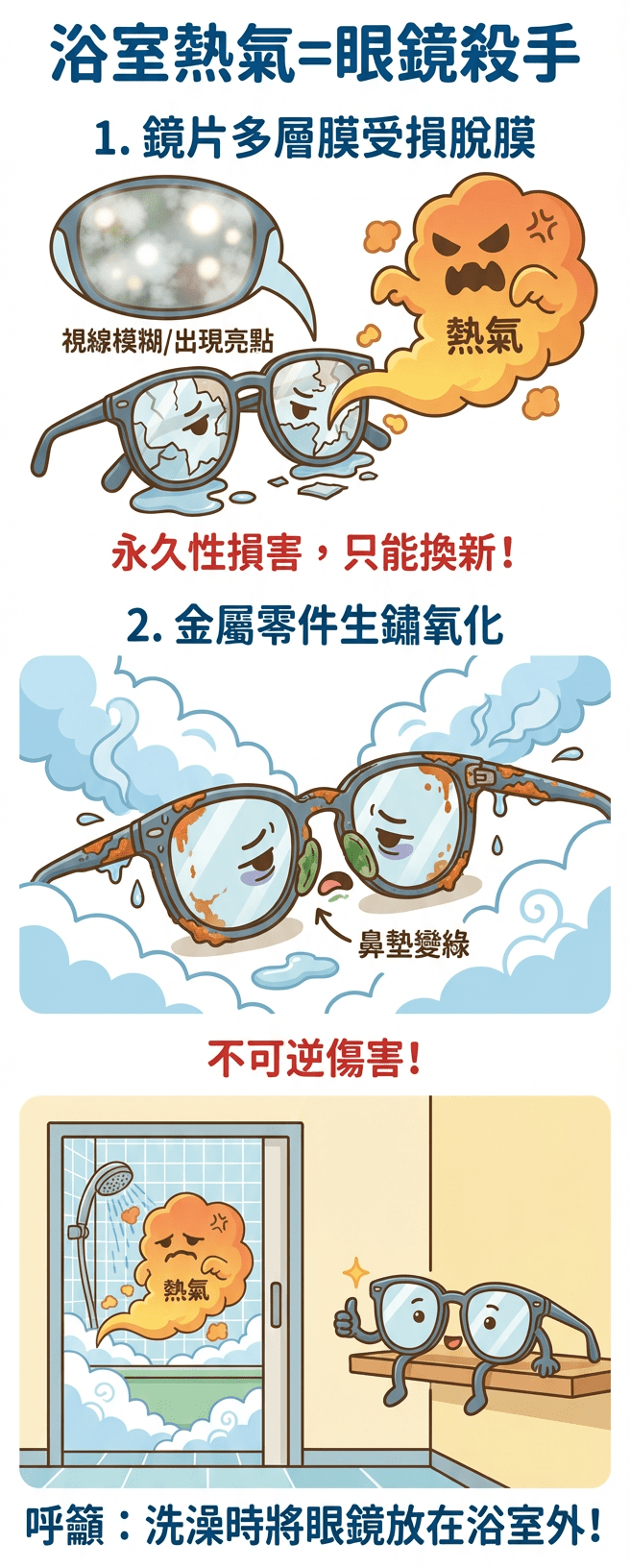 浴室热气=眼镜杀手 浴室热气=眼镜杀手