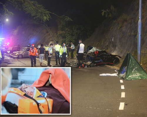 新娘潭路晚上發生至少兩死車禍。