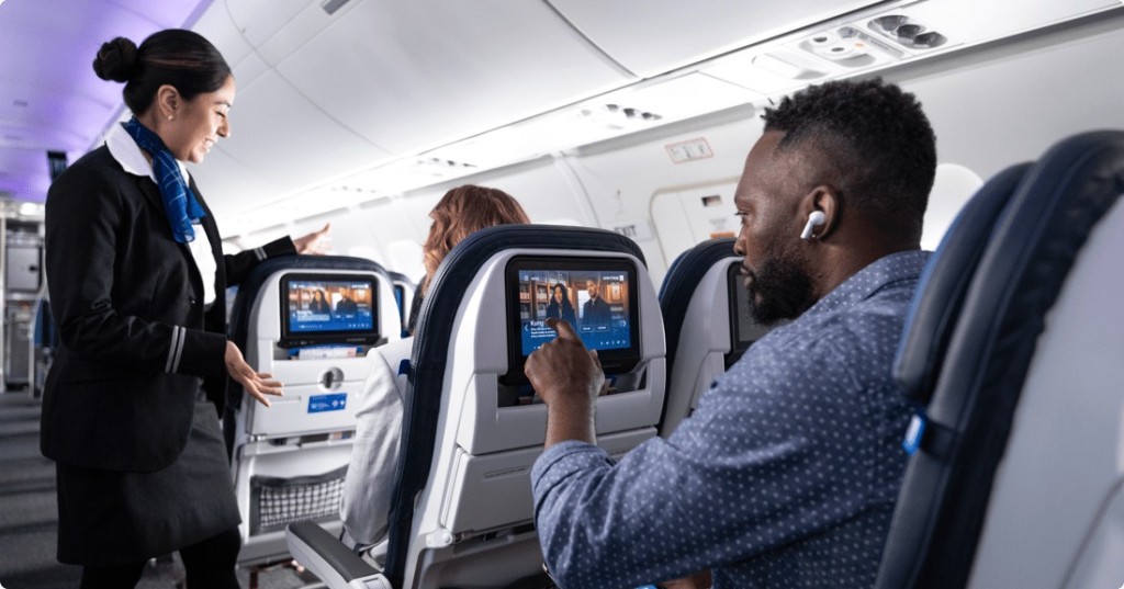 聯合航空一架客機的機艙。網圖
