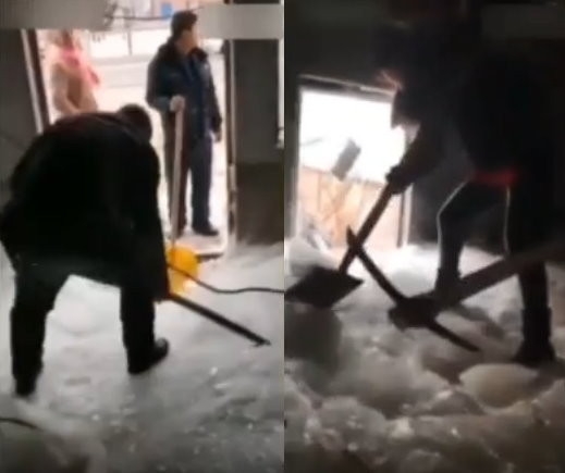 一家人隨後出動電鑽、電鋸和鏟子。(網圖)