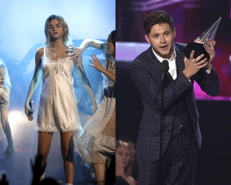 Selena Gomez為AMA表演;Niall Horan奪年度新人獎。(AP)
