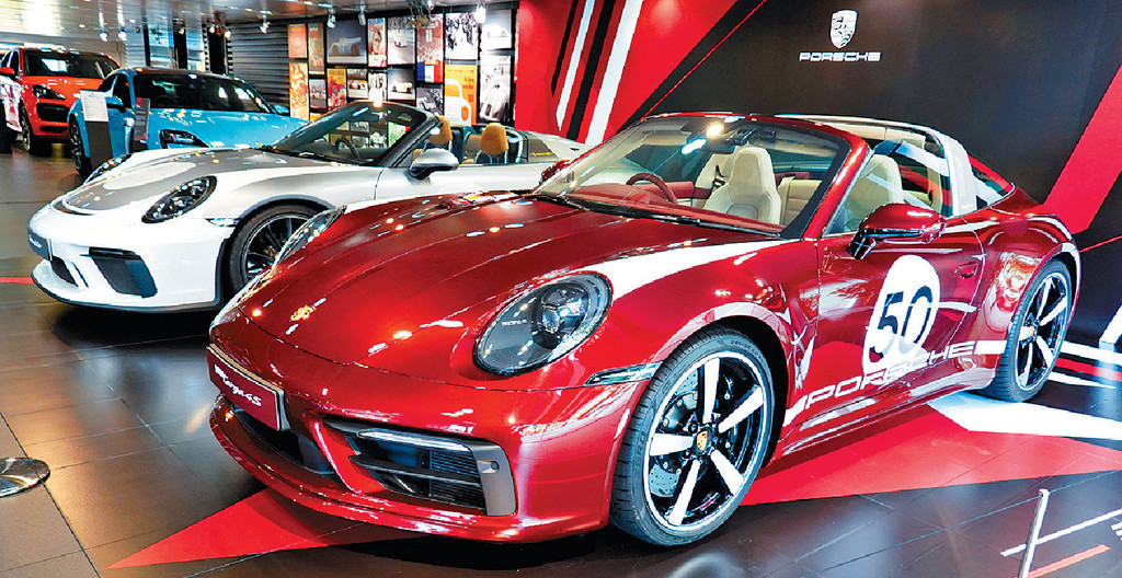 ■911 Targa 4S（前）及Speedster Heritage Design Edition同場展出，難得一見。
