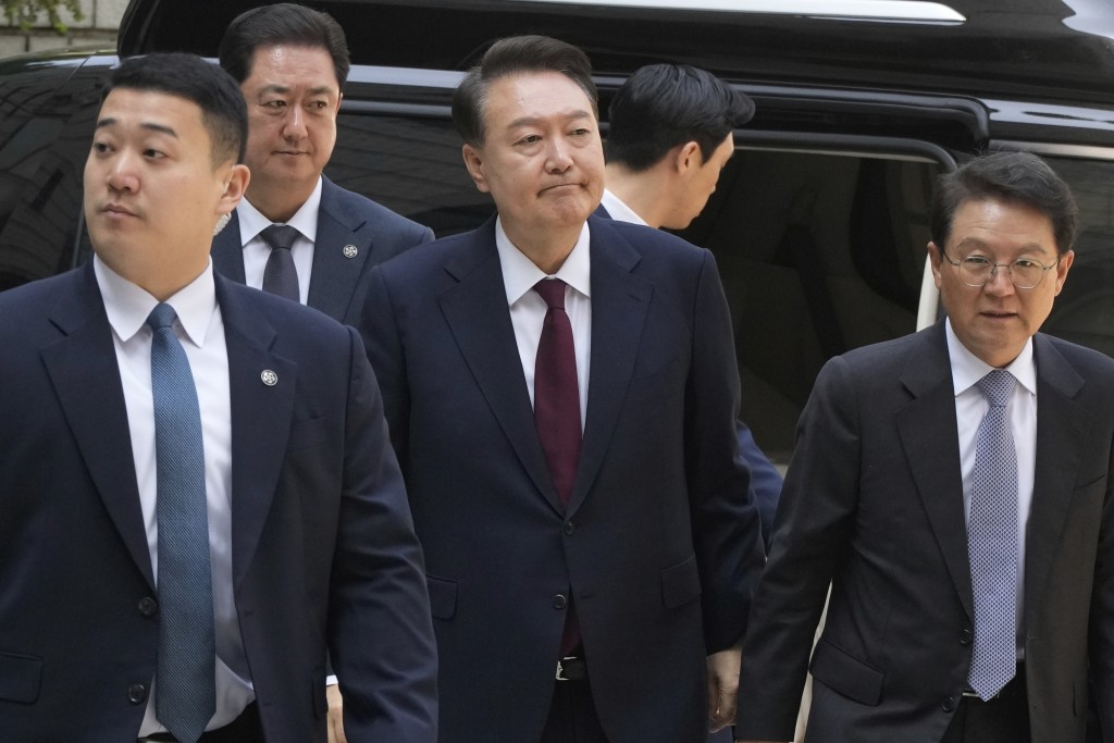 尹錫悅日前出席內亂案第3度庭審。美聯社 尹錫悅日前出席內亂案第3度庭審。美聯社
