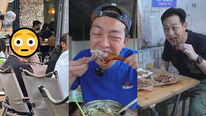 梁競徽疑是因為做美食KOL,不斷四出覓食,導致發福,雙下巴現形。