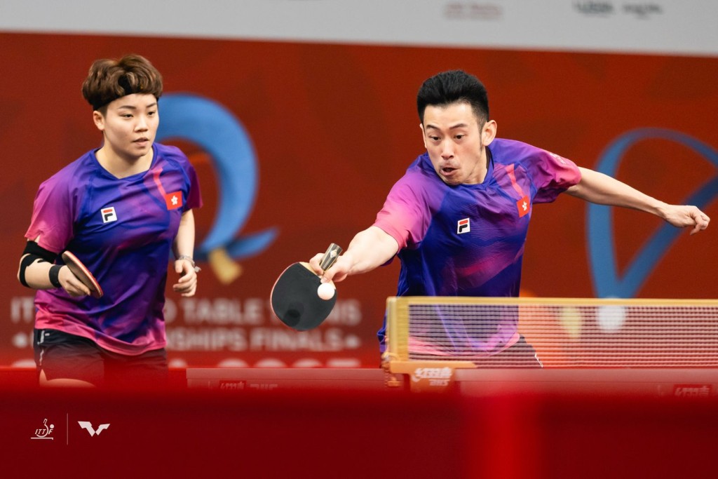 黃鎮廷、杜凱琹世錦賽混雙奪銅牌。WTT官網 黃鎮廷、杜凱琹世錦賽混雙奪銅牌。WTT官網