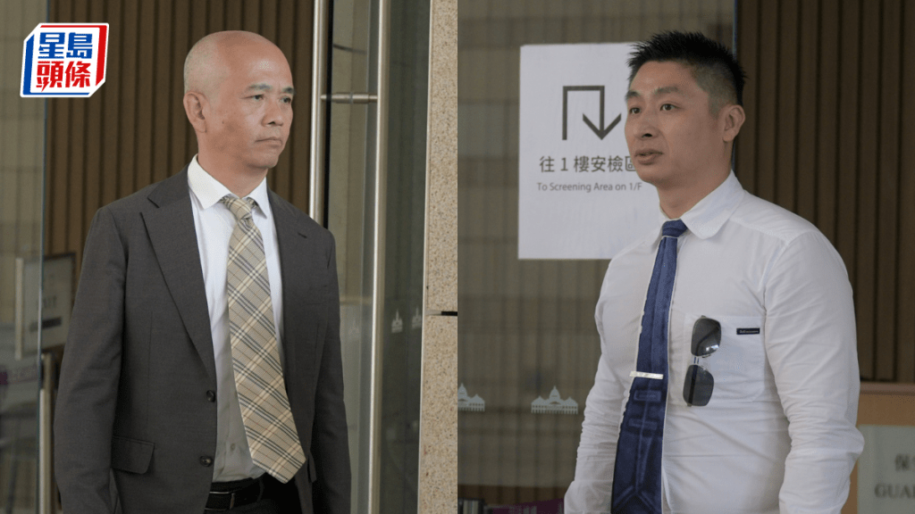 證人王銘恒(左)及被告陳定邦(右)。陳浩元攝
