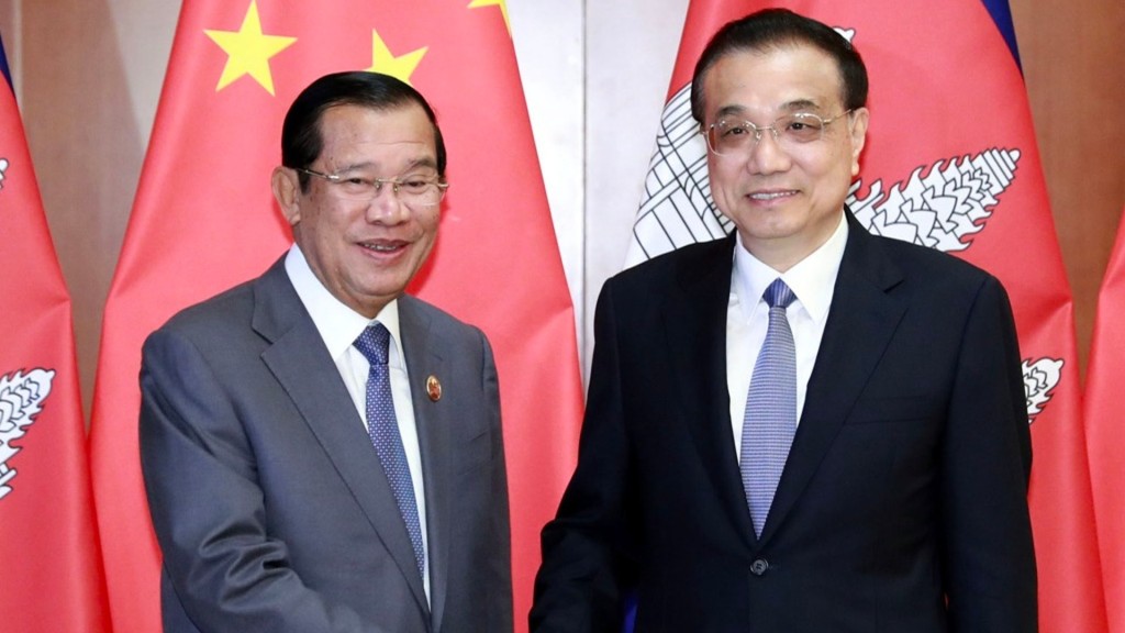 柬埔寨首相洪森較早前訪華和李克強會面  