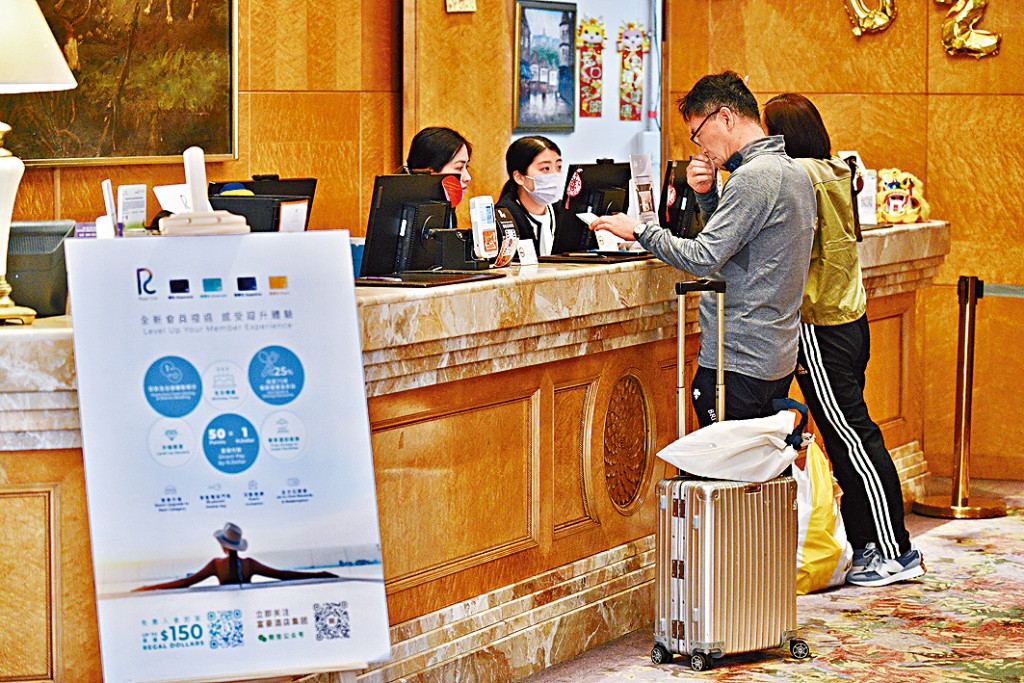 本港酒店入住率在疫情後逐漸回升。