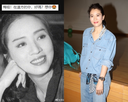 靓靓这些年来都不忘梅姐。（微博图片／资料图片）