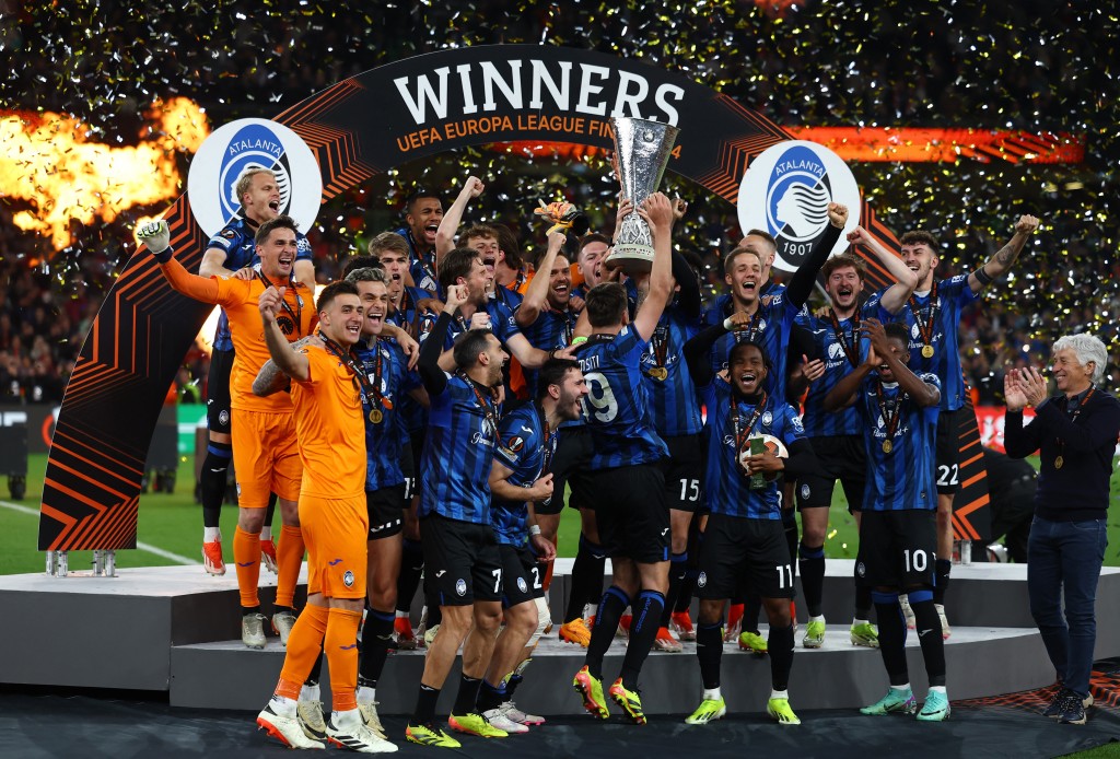 阿特蘭大贏得隊史首個歐洲賽錦標。Reuters