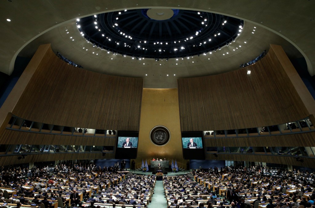 《巴黎协定》签署仪式在联合国总部举行。 路透社