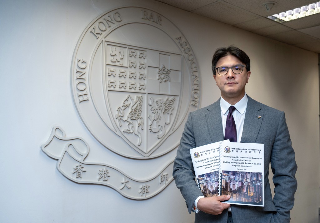 毛樂禮表示，公會支持諮詢文件的整體改革方向，同時促請政府考慮在原有五大修訂方向之上，就大廈公契責任的執行作進一步改革。 蘇正謙攝