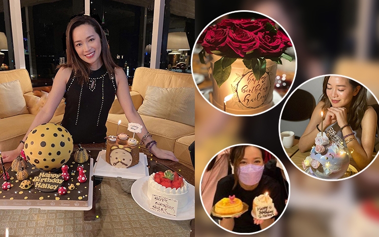 陳俞希剛度過33歲生日,親友共送了7個生日蛋糕為她慶祝,相當幸福。