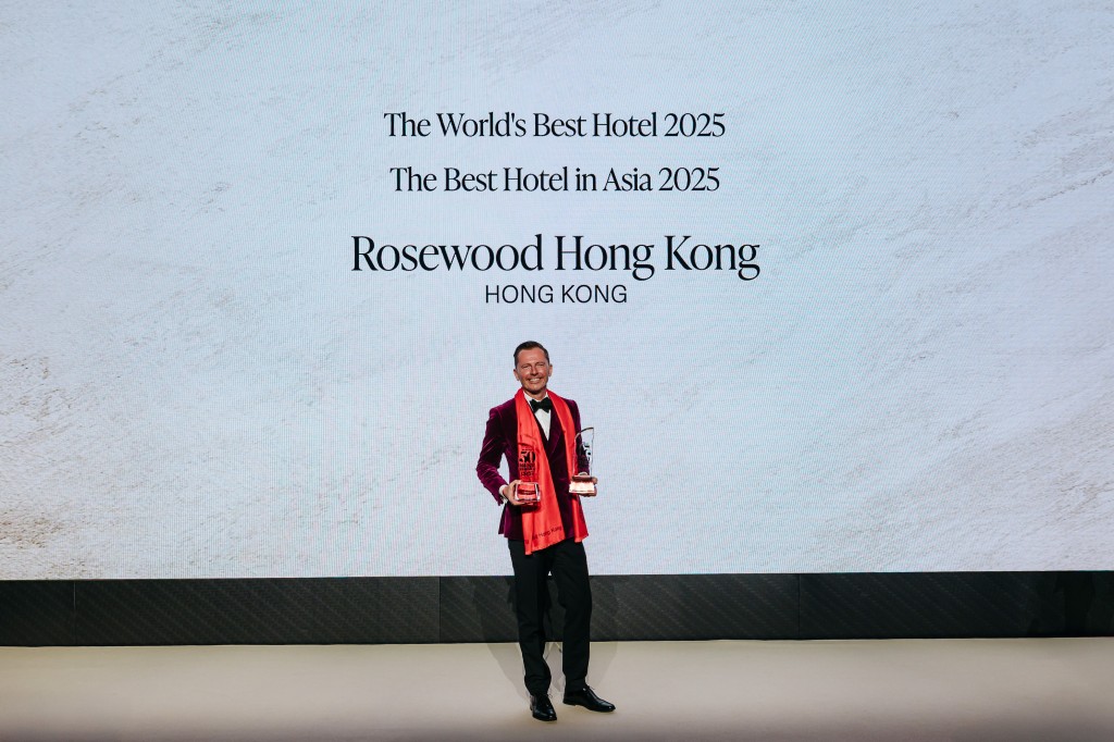 香港瑰麗酒店榮膺「世界最佳酒店」。相片來源：「50最佳」