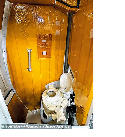 「獵戶座」飛船的模擬馬桶。