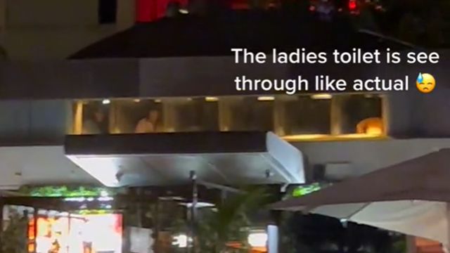 透明女廁|女子解放完上身全裸起身 一眾路人圍觀影片曝