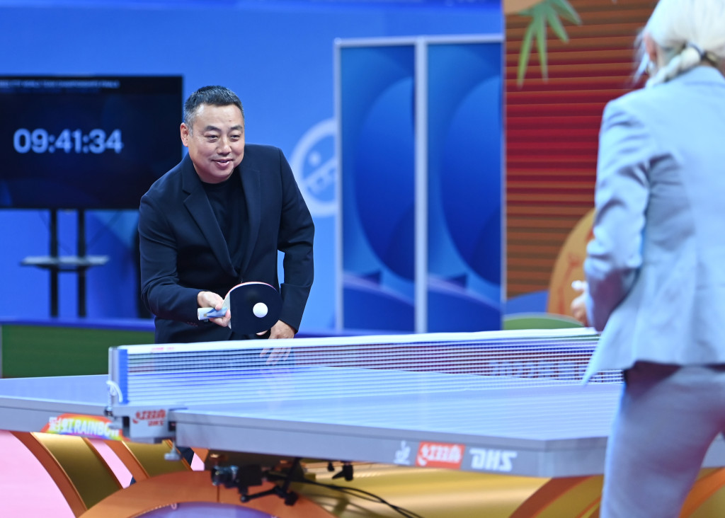 2007年，时任国家男乒主教练的刘国梁（图）打了乒乓球运动员郝帅一巴掌。中通社2022照片