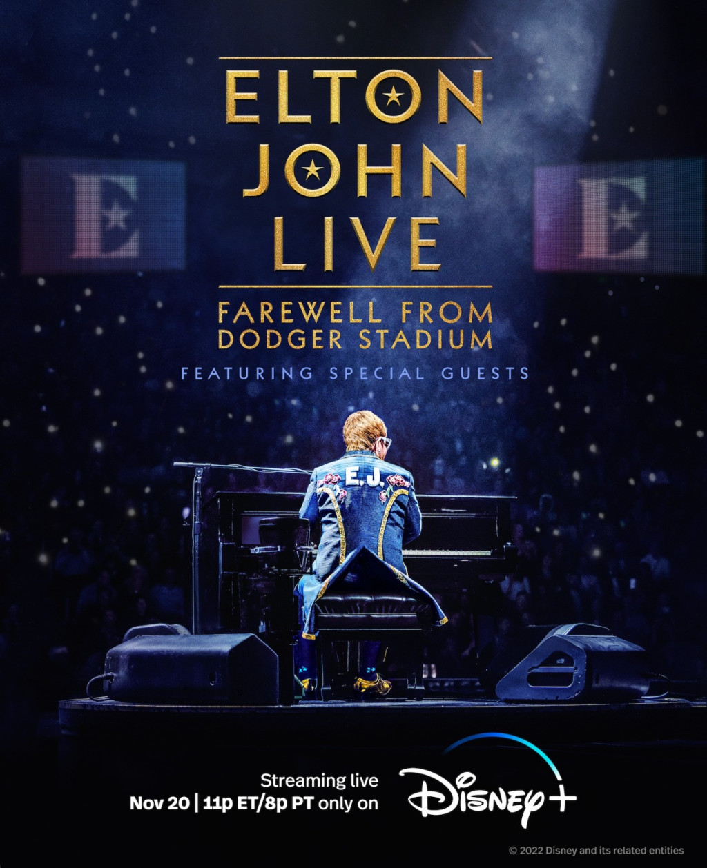 艾顿庄的最后一场告别演唱会「Farewell Yellow Brick Road Tour」在Disney+作网上直播。