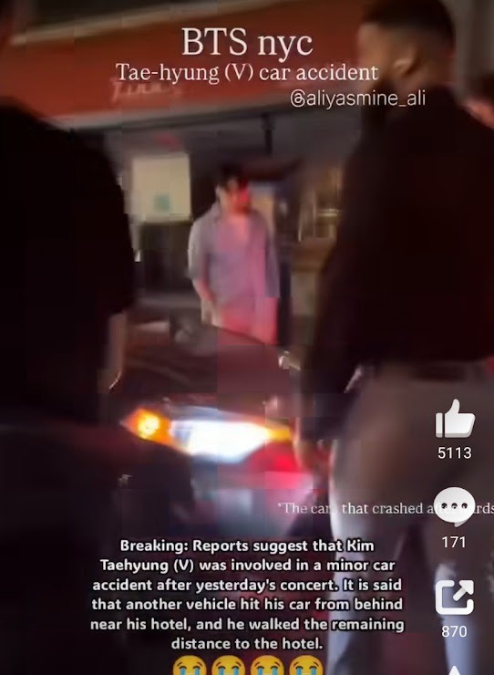 圖中被人群圍住的灰色房車,疑是撞到V乘坐車輛的肇事汽車。 圖中被人群圍住的灰色房車,疑是撞到V乘坐車輛的肇事汽車。