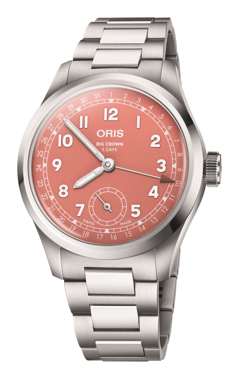 Oris Big Crown Pointer Date Calibre 403,錶殼:40mm不鏽鋼 / 機芯:Oris Calibre 403自動 / 售價:$29,800(鋼帶)。 Oris Big Crown Pointer Date Calibre 403,錶殼:40mm不鏽鋼 / 機芯:Oris Calibre 403自動 / 售價:$29,800(鋼帶)。