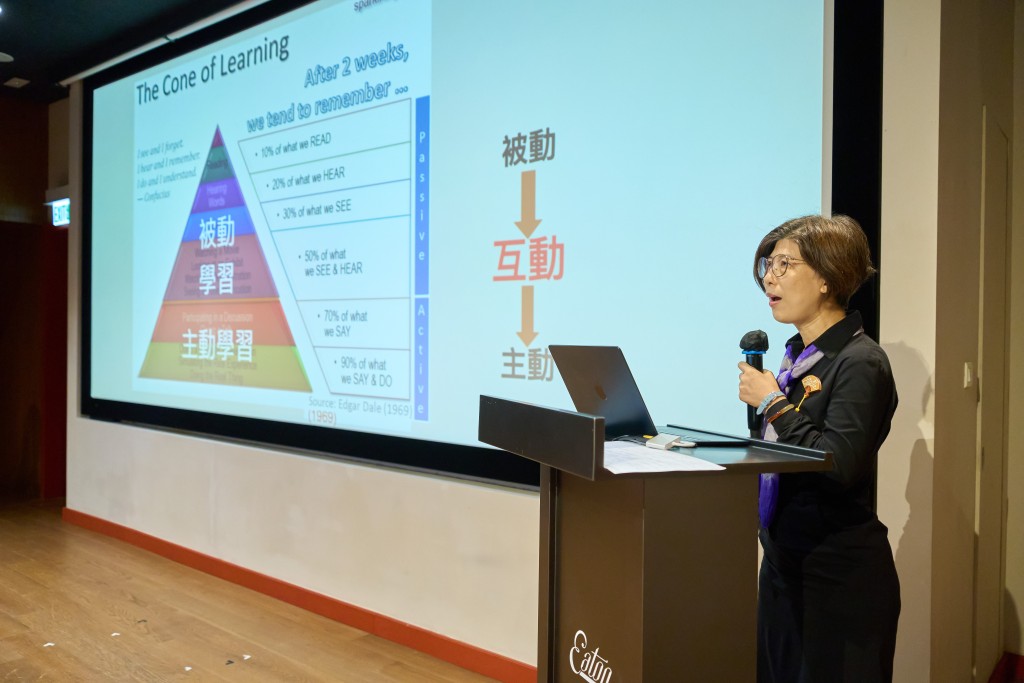 香港中文大學優質學校改進計劃學校發展主任呂斌博士,以互動促進主動為主題,分享此計劃的成效。 香港中文大學優質學校改進計劃學校發展主任呂斌博士,以互動促進主動為主題,分享此計劃的成效。