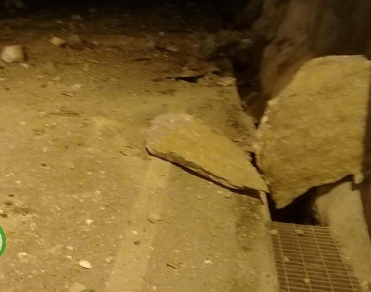 蘇花公路多處出現塌方。網上圖片