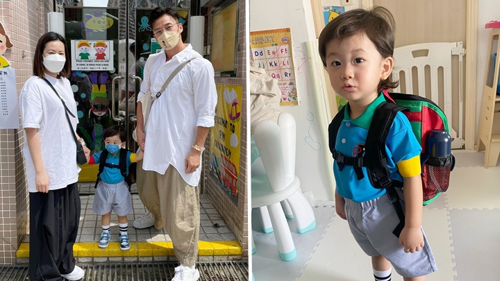 陳山聰2歲寶貝仔踏上人生新一頁,Jaco首日讀學前班嘴嘟嘟好精靈。