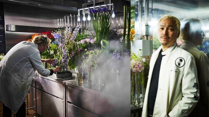 国际知名日籍花艺设计师东信康仁Azuma Makoto,为Dior创作了六件结合香水的完美花艺雕塑。