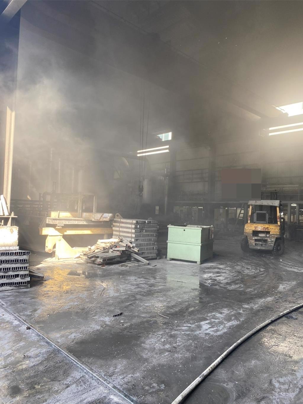 發生爆炸的鋁業工廠。
