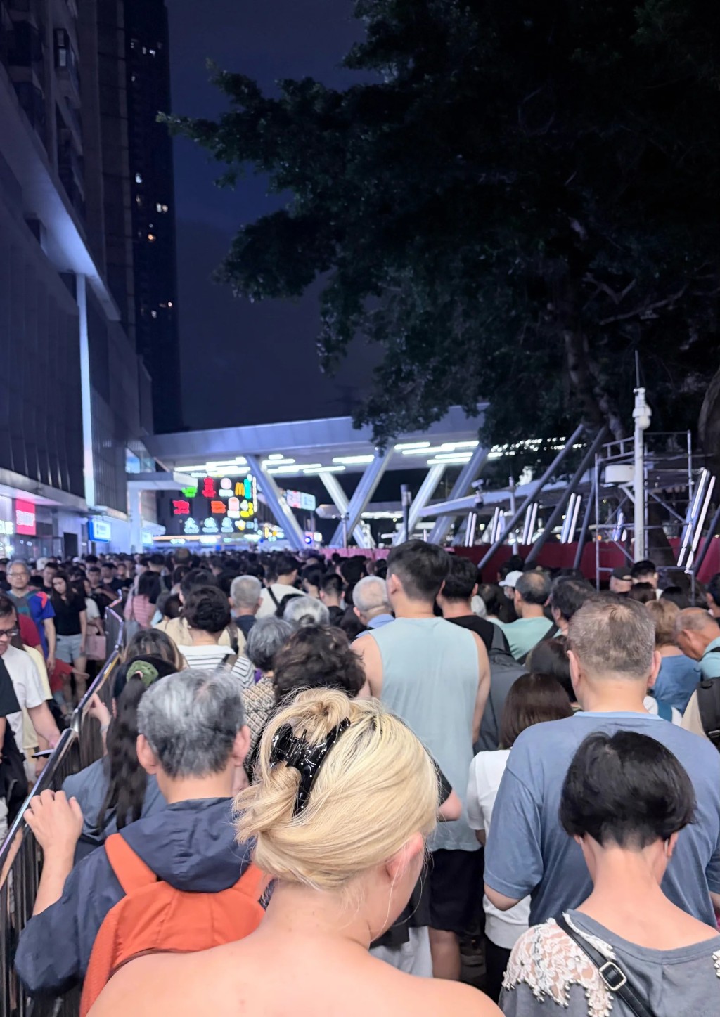 香園圍口岸同樣被擠得水泄不通。網上圖片 香園圍口岸同樣被擠得水泄不通。網上圖片