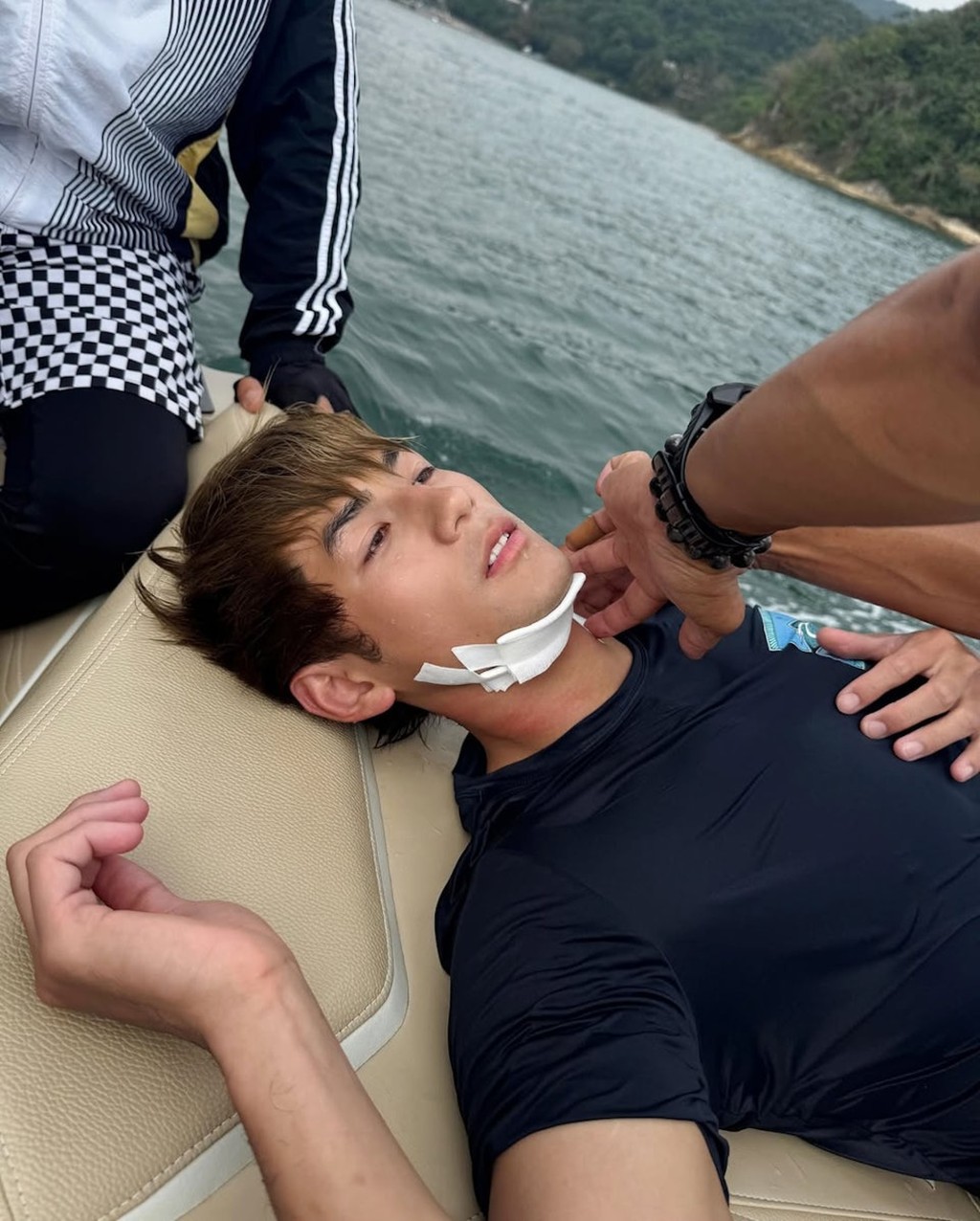 早前拍戲時經歷過箍頸意外後,令Jeffrey更珍惜生命。 早前拍戲時經歷過箍頸意外後,令Jeffrey更珍惜生命。