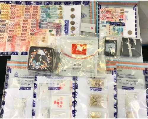 警方檢獲的證物。