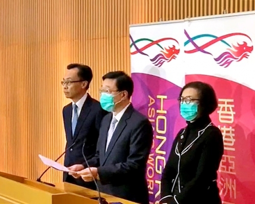 政府晚上公布向南韓採取「封關」措施。
