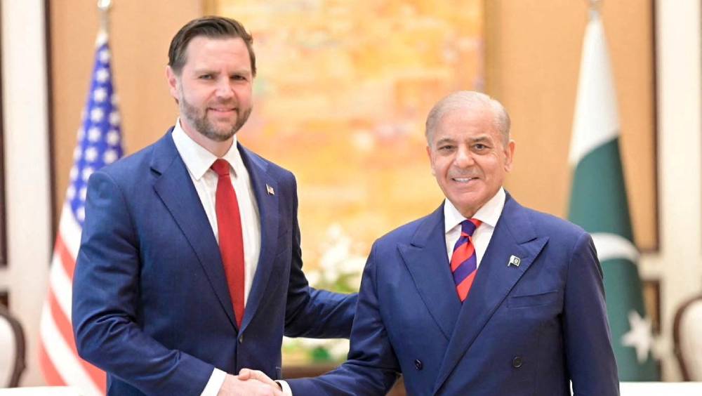 巴基斯坦總理與萬斯會談。 路透社