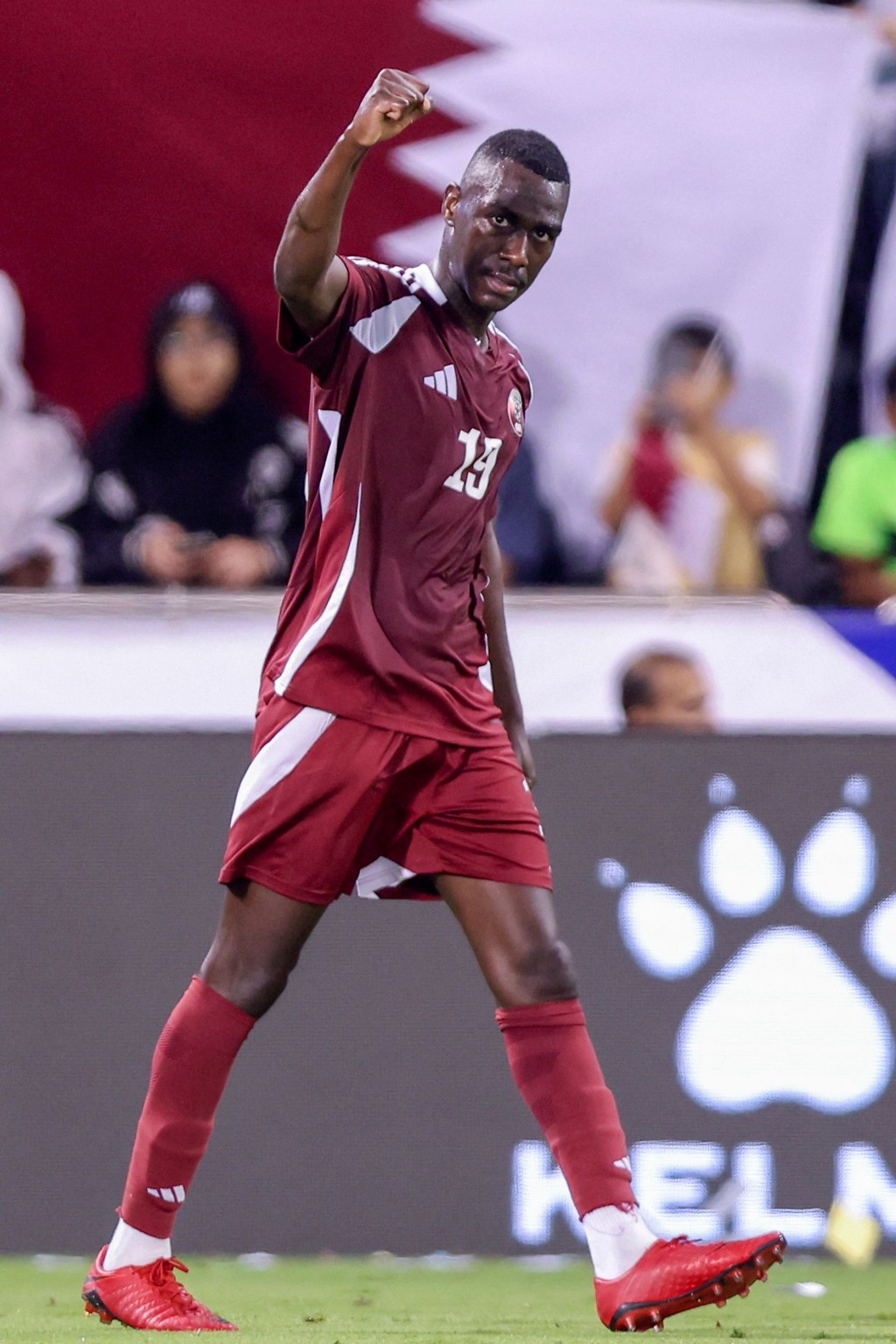 卡塔尔前锋艾莫斯阿里。法新社