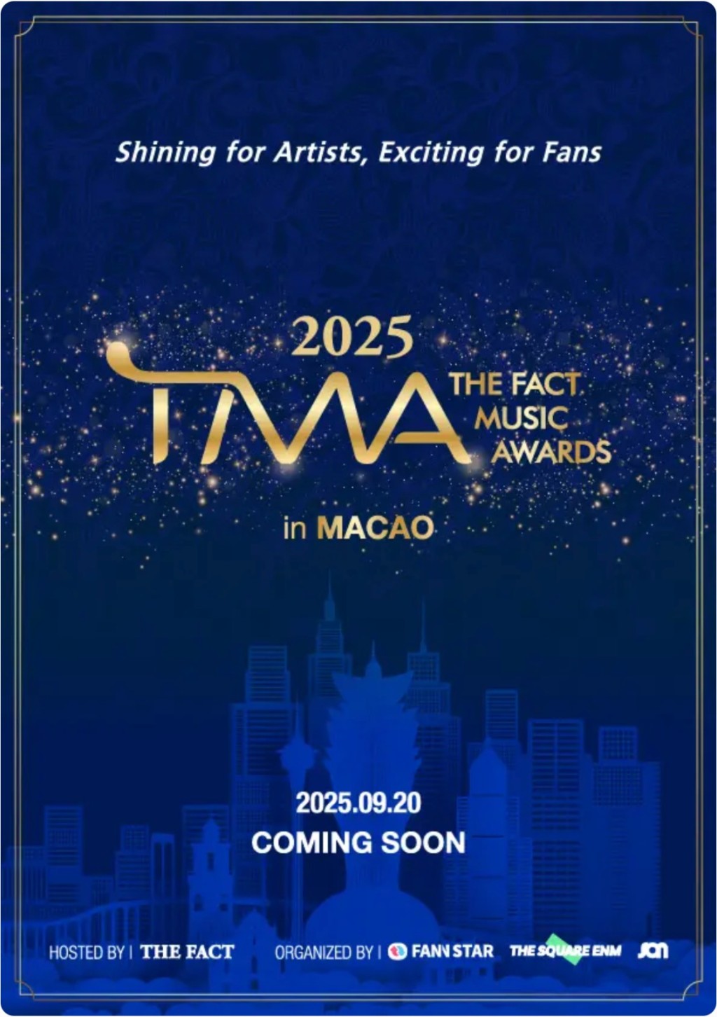 「2025 The Fact Music Awards」(TMA)於9月20日在澳門舉行。 「2025 The Fact Music Awards」(TMA)於9月20日在澳門舉行。