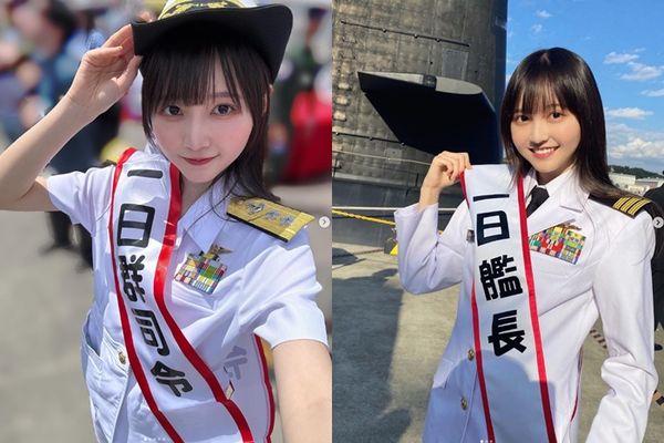 小杉怜子去年曾担任海上自卫队「一日舰长」。网上图片