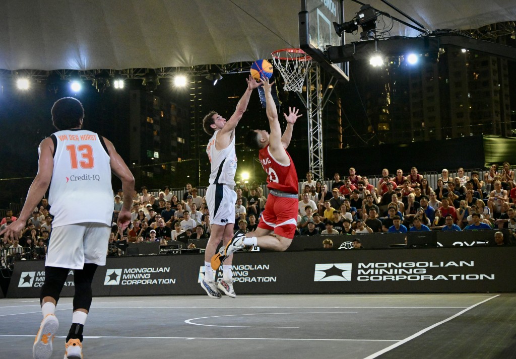   FIBA 3x3 籃球巴黎奥運資格賽，港男隊挑戰荷蘭。 蘇正謙攝