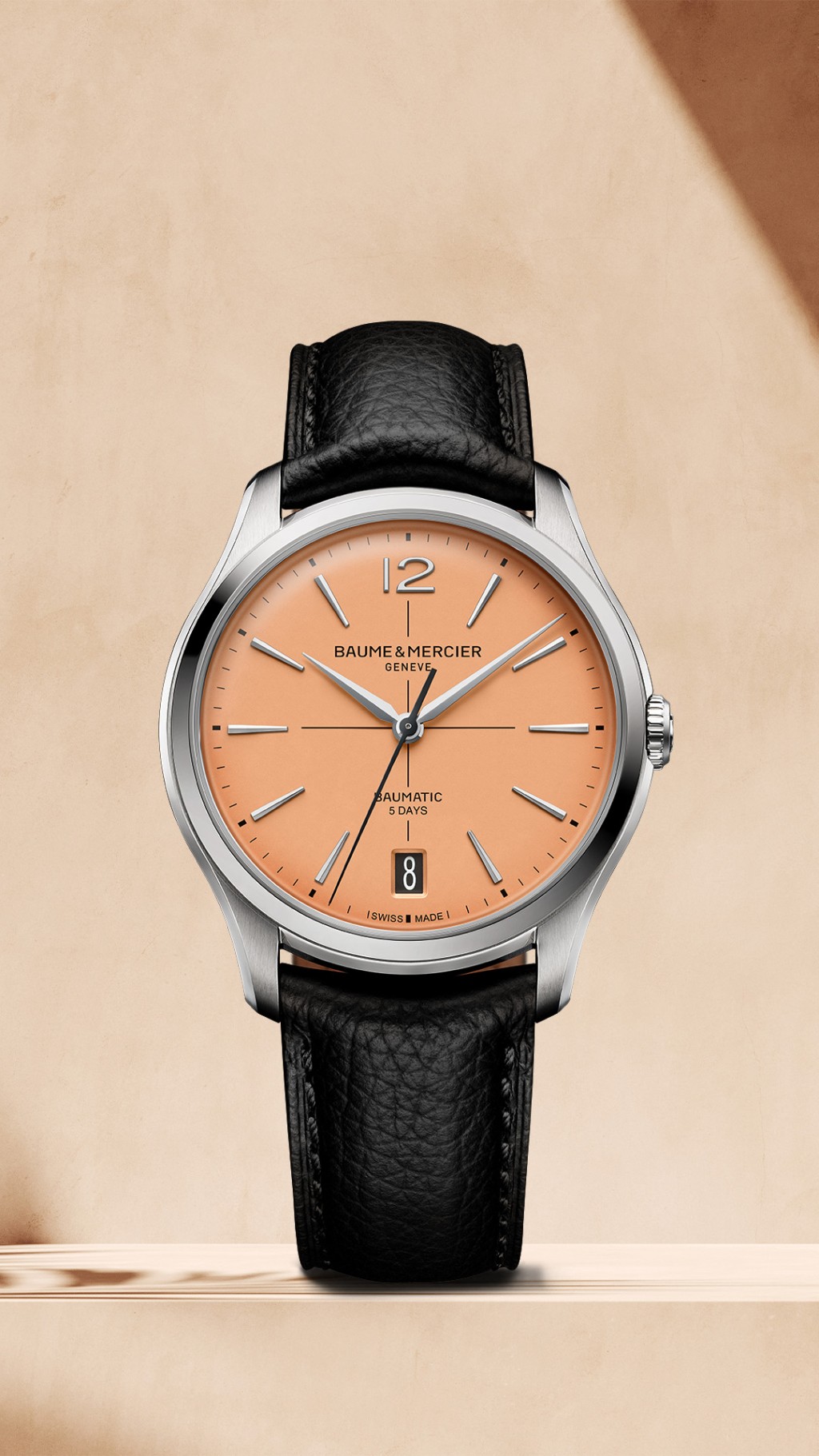 Baume & Mercier Clifton Baumatic M0A10778 ,錶殼:39mm不鏽鋼 / 機芯:Baumatic BM13-1975 A自動 / 限量:350枚 / 售價:$27,000。 Baume & Mercier Clifton Baumatic M0A10778 ,錶殼:39mm不鏽鋼 / 機芯:Baumatic BM13-1975 A自動 / 限量:350枚 / 售價:$27,000。