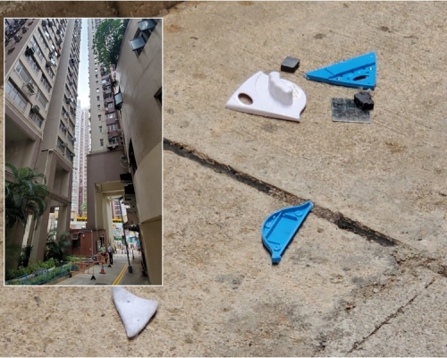 現場留下碎片。