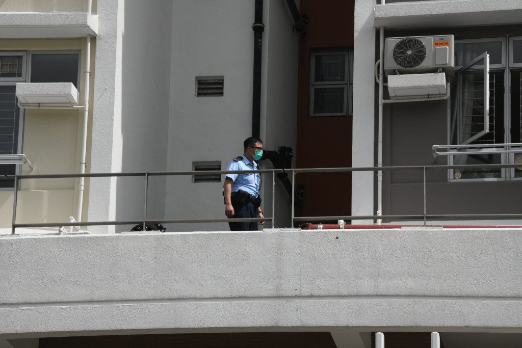 警員在場調查。 梁國峰攝