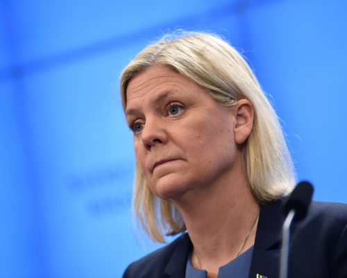 瑞典首位女首相當選7小時後辭職，第二天再獲提名，料可再當選。AP圖片