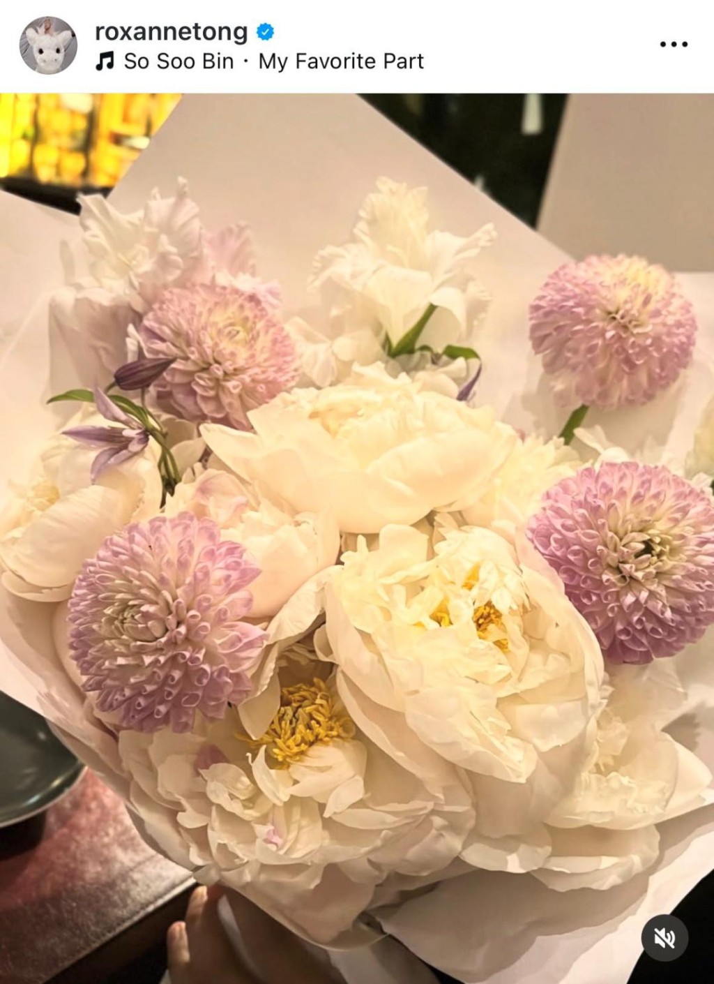 花束正合心意。